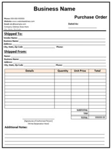 7 Contoh Surat Purchase Order Word & Excel Simple - Rkonline.id